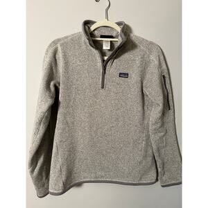 Patagonia Women’s Better Sweater 1/4 Zip fleece jacket, small, Birch White
